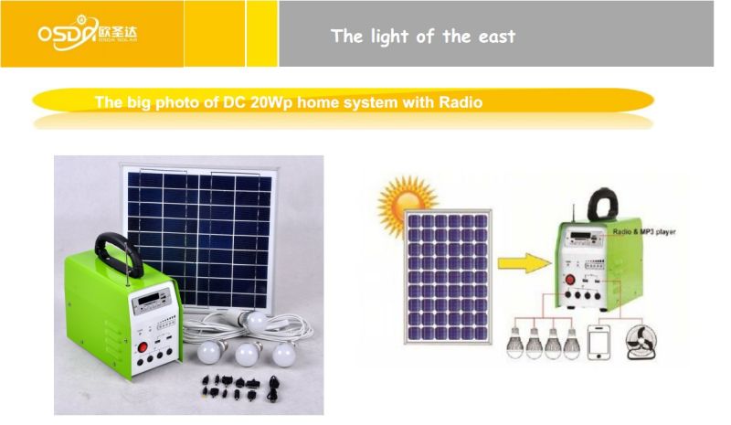 Oda20-12ah-R Solar Home System with Mini Fan