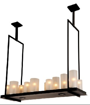 Metal Bar Candle LED Pendant Lamp