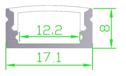 Aluminum Profile LED Linear Cabinet Light Bar (1708-2)