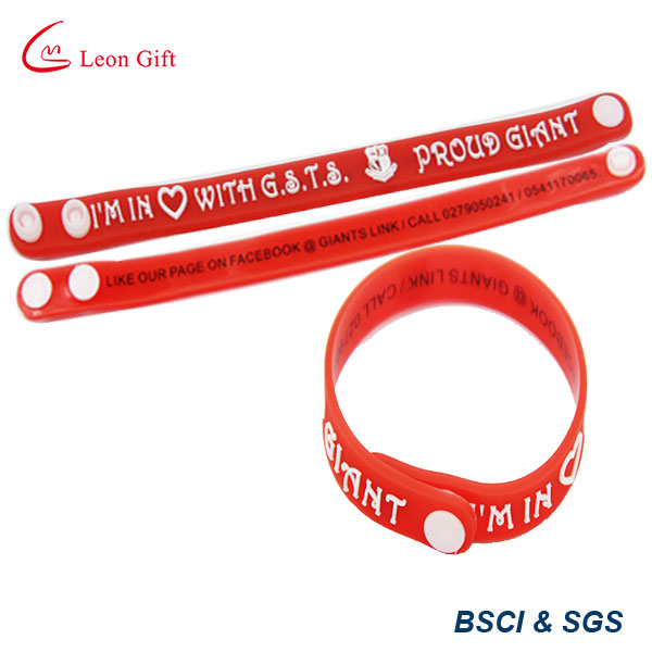 Custom Inject Color Logo Silicon Bracelet for Gift