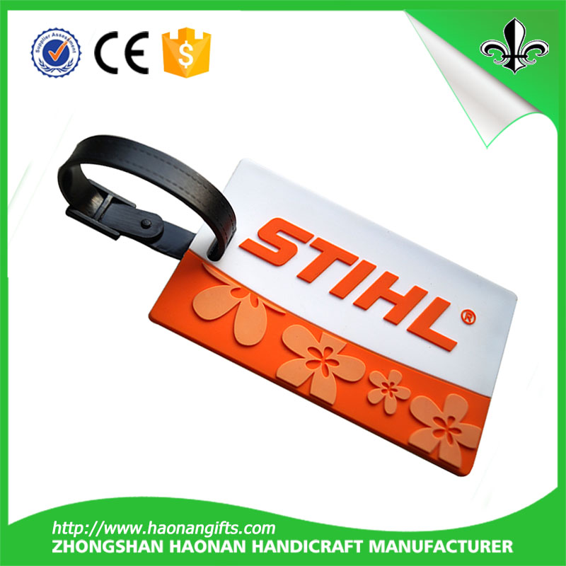 New Promotional Gifts Customized Logo Soft PVC Luggage Tag