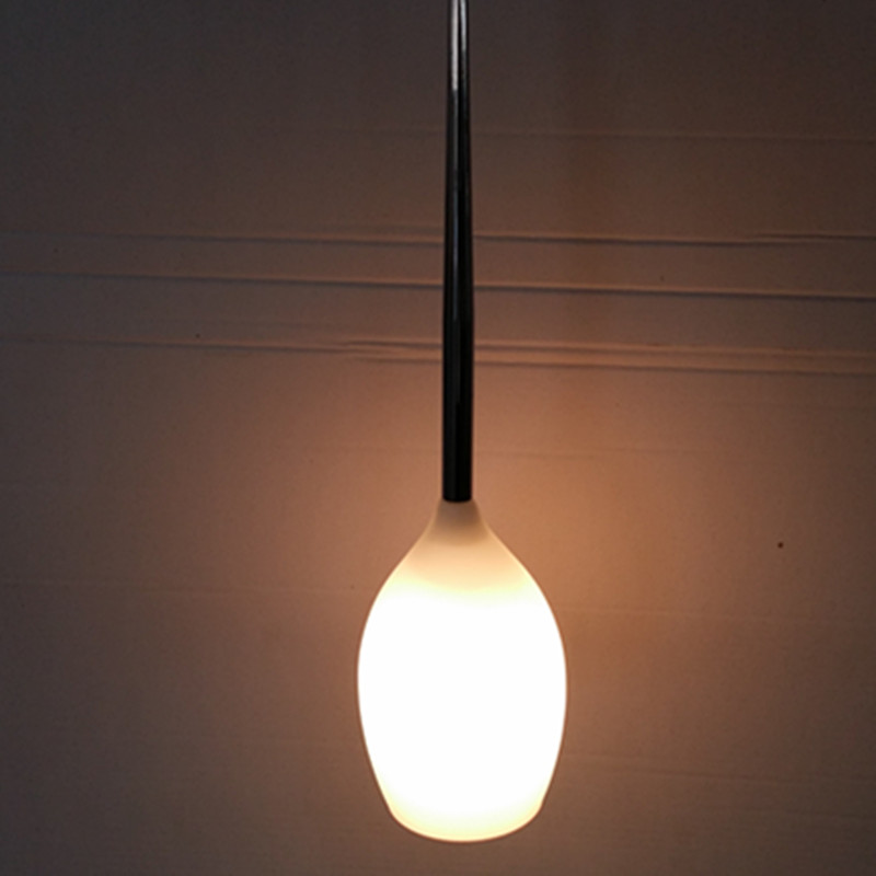 Modern Simple Opal White Glass Pendant Lamp for Livingroom