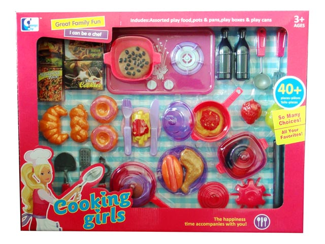 Kitchen Cooking Cutting Food Play Toys for Kids