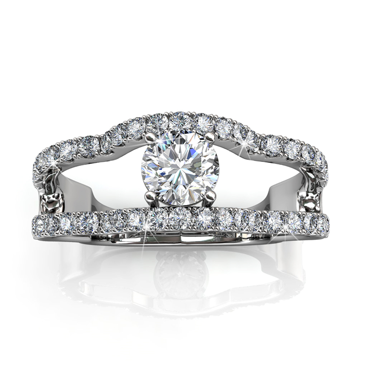 Destiny Jewellery Crystal From Swarovski Clover Ring