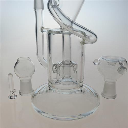 Klein Recycler Dual Chamber DAB Rig Glass Smoking Pipe (ES-GB-402)