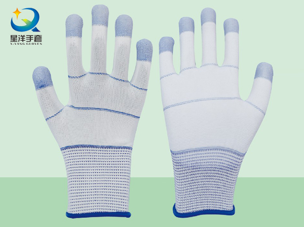 Finger Reinforced PU Coated Safety Gloves