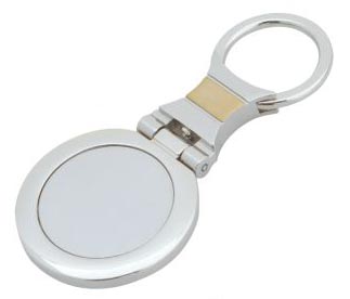 Silver Plated Key Ring, Blank Square Keychain (GZHY-KA-021)
