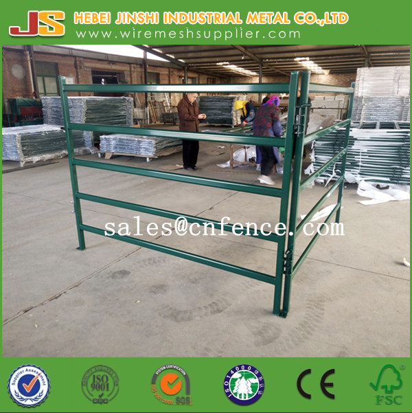 Green Powder Coated Metal Livestock Fence Panel Horse Fence Panel Cattle Yard