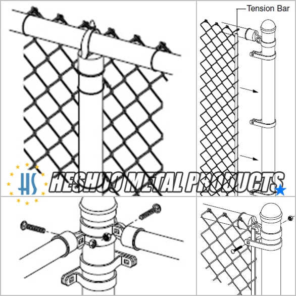 PVC Coated Galvanized Security 9 Gauge Chain Link Fence Price