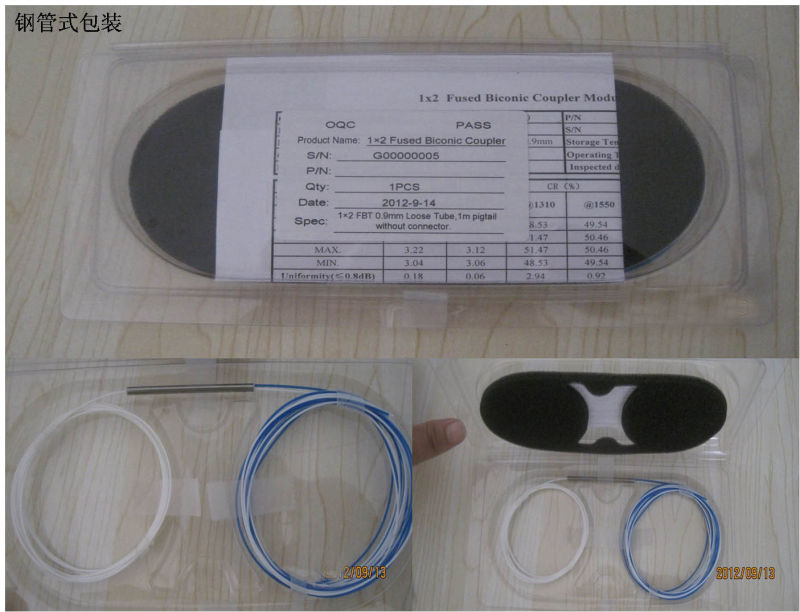 Steel Tube Fiber Coupler Fbt Coupler Dual Window Fbt