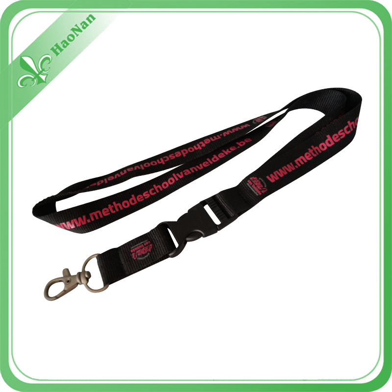 Lanyard with Metal Hook and Adjustable Buckle for ID Card with No Minimum Quantity