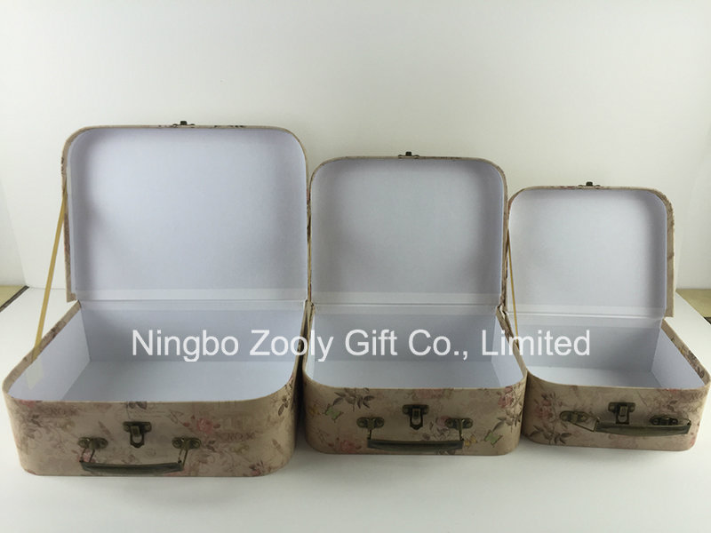 Custom Printing Cardboard Suitcase Cosmetics Box / Wholesale Paper Suitcase Gift Packaging Box