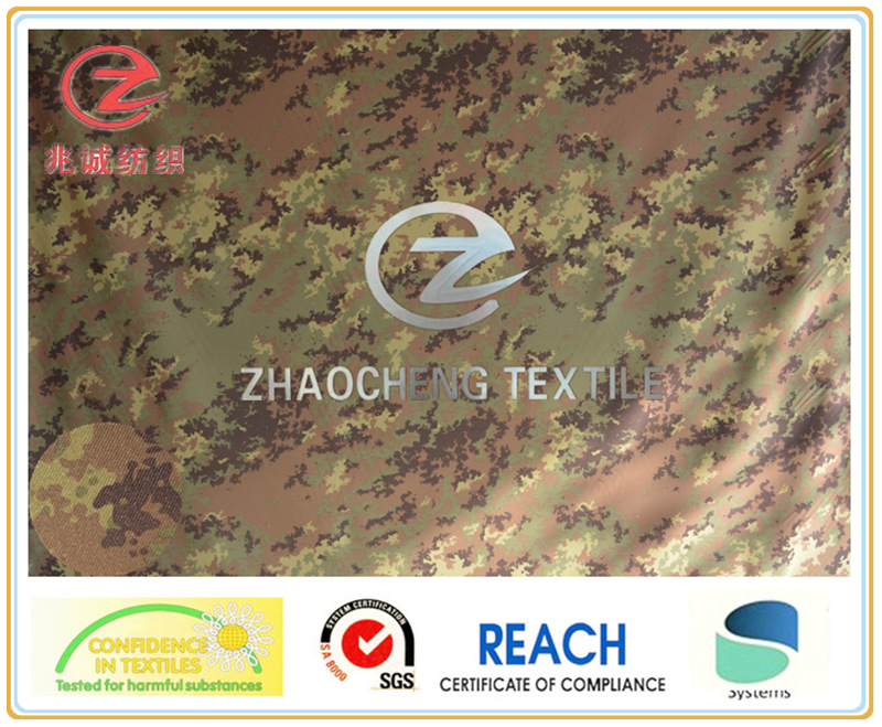 (ZCBP006) 150d Spandex Camouflage Printing Fabric of Italy Style with PU Coated for Military Uses