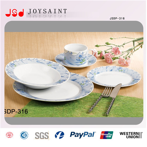 Ceramic Plate Set with Different Design or Customer's Design
