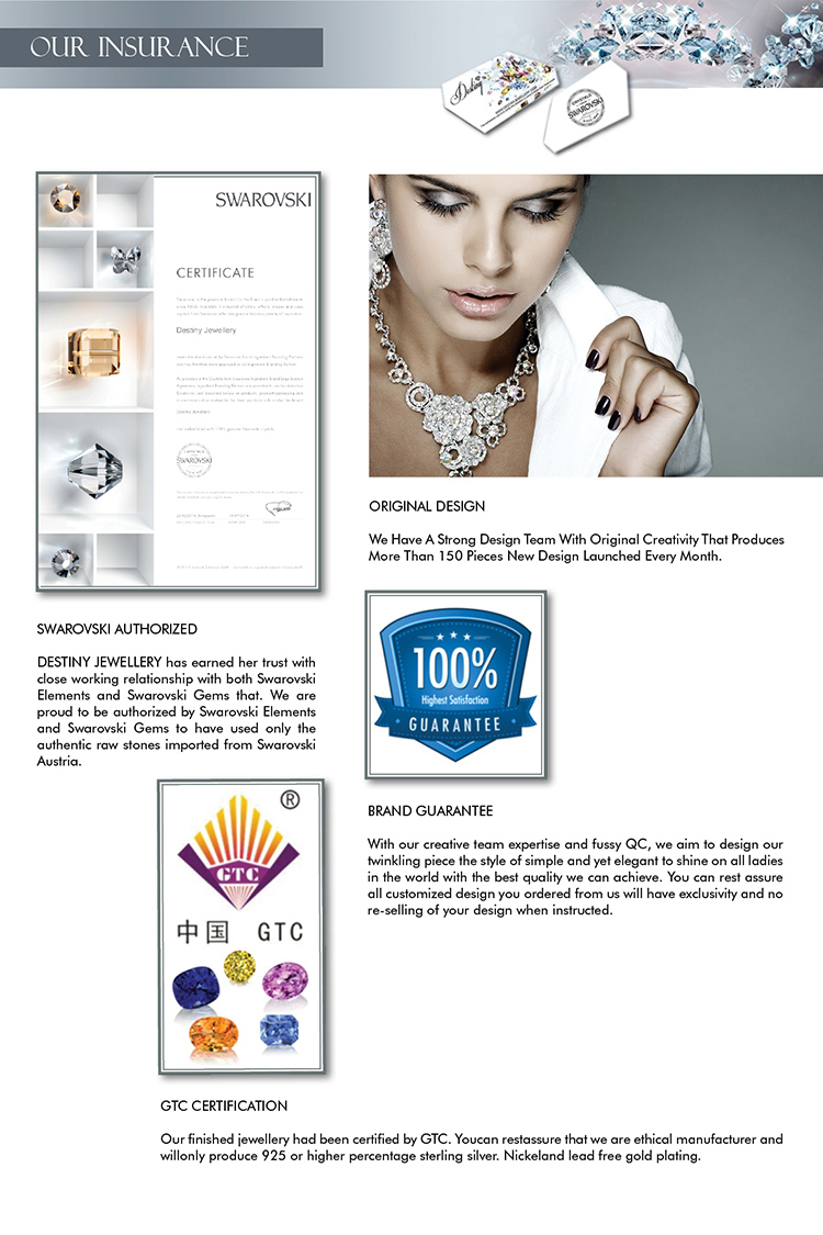 Destiny Jewellery Crystal From Swarovski EVA Set Pendant and Earrings
