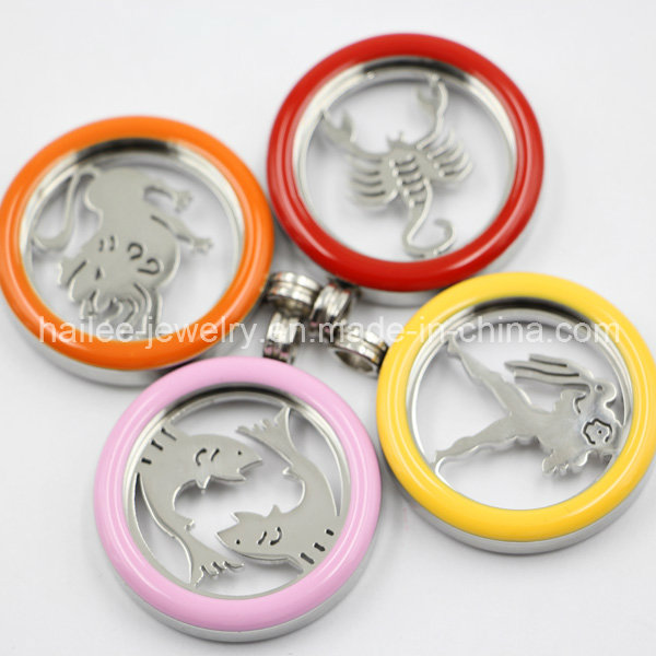 2015 Hot Sell 30mm Stainless Steel Glass Locket Pendant