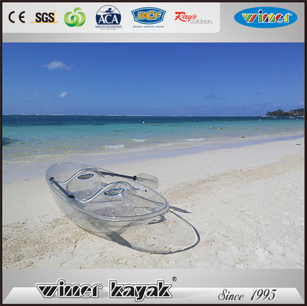 Professional Manufacture Sit on Top Clear Trip Transparent Kayak