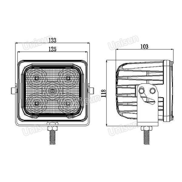 Heavy Duty 24V 50W CREE LED Machine Working Lamps