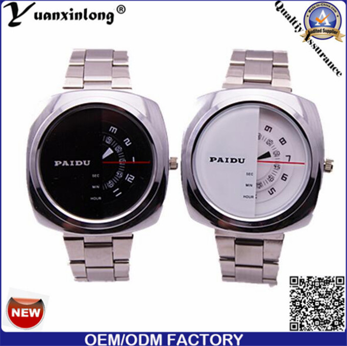 Yxl-737 Special Design High Quality Steel Grid Alloy Metal Band Watch Vogue Paidu Watch