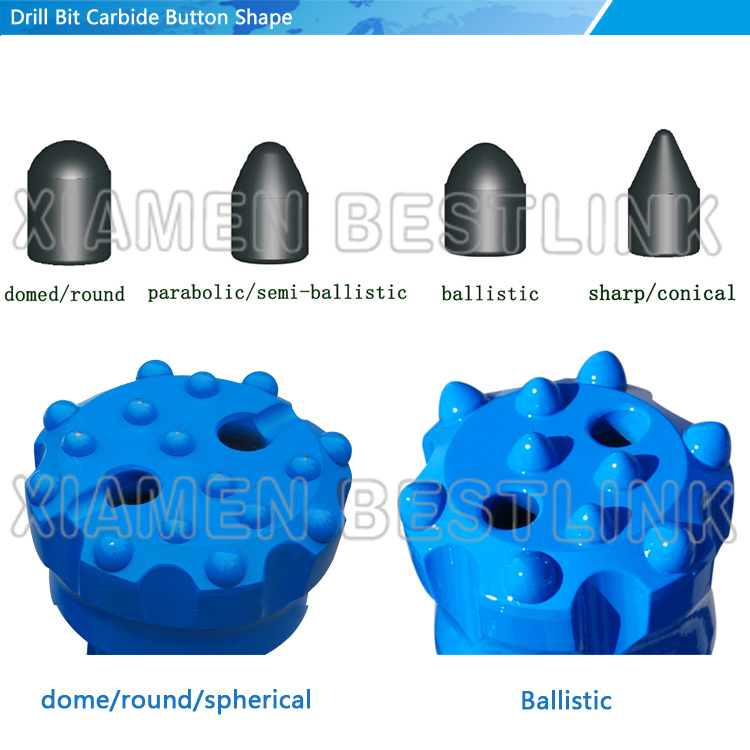 CIR90 95mm Low Air Pressure DTH Drill Button Bit