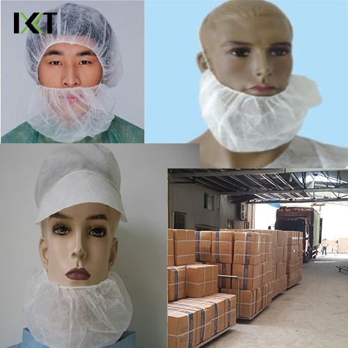 Disposable Non Woven PP Beard Cover with Double Elastics Kxt-Nbc08