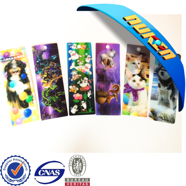 Pet Lenticular Lens Lenticular 3D Bookmarks