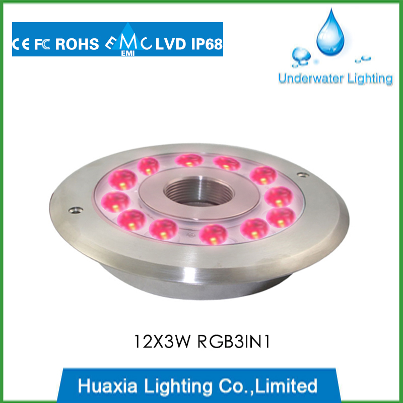 IP68 36W 316stainless Steel RGB LED Underwater Fountain Pool Light