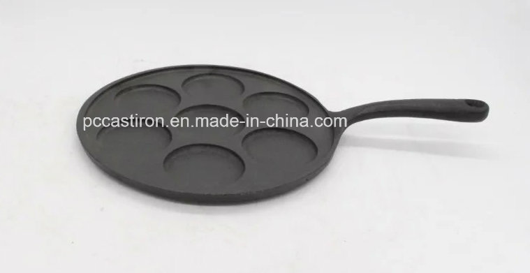 7PCS Cast Iron Egg Mold with Handle Size 20cm