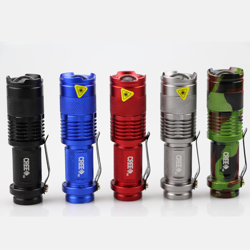 High Power Clip Mini Zoom Flashlight