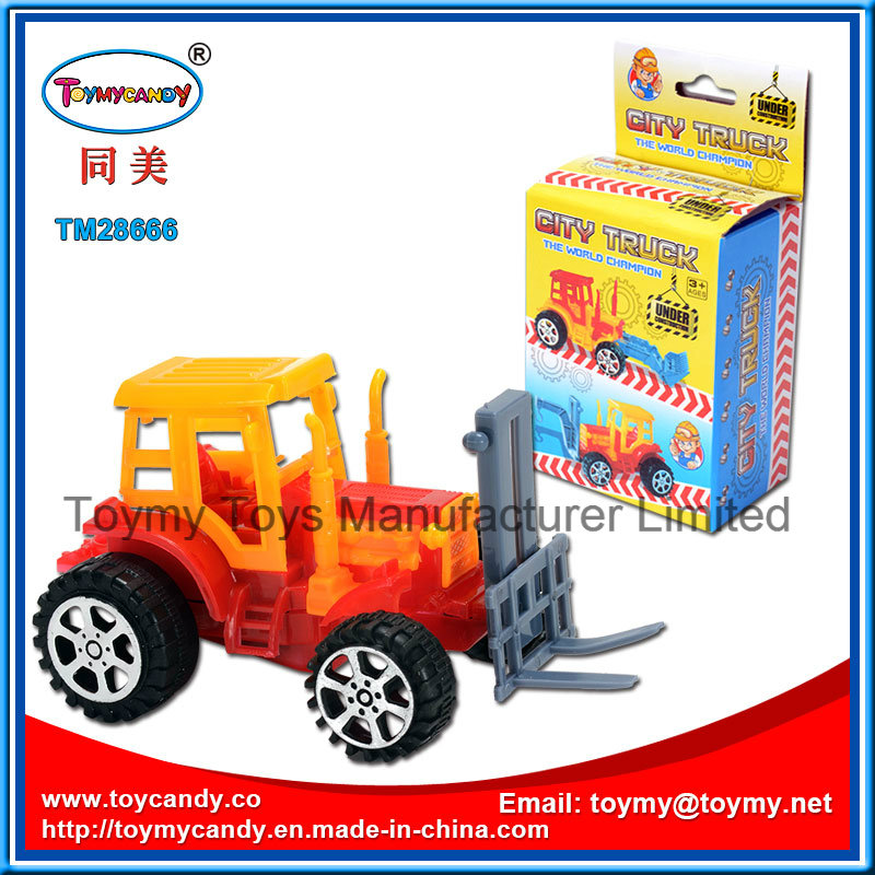 14cm DIY Block Pull Back Engineering Truck Toy