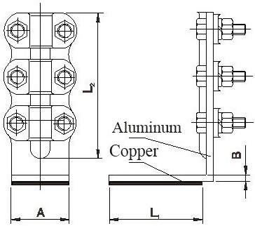 Slg-Q (D) Bolt Type Copper& Aluminum Transitional Terminal Clamp