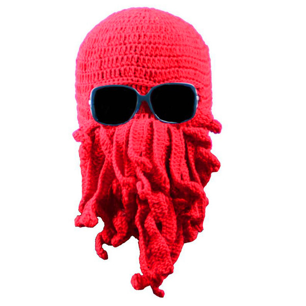 Crochet Octopus Hat Hand Knitted Crocheted Cthulhu Balaclava