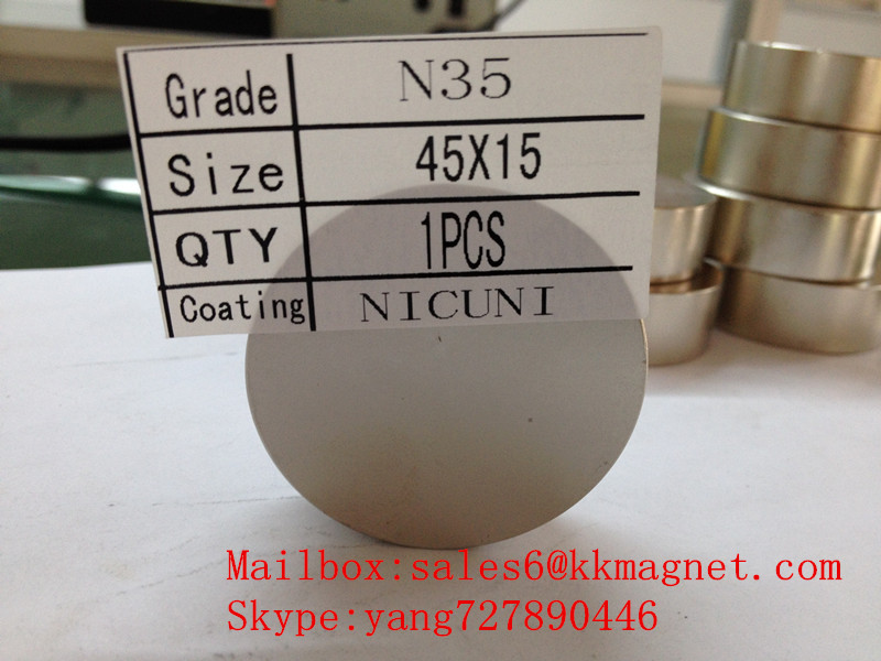 neodymium Magnet for water meters: Neva, Metron, Gerrida (until 2008 onwards: D45X15mm d45X15mm