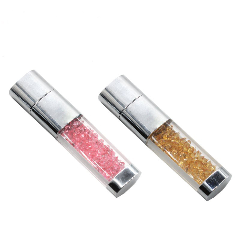 Glitter Lipstick Crystal USB with Multicolors 2GB, 4GB, 8GB