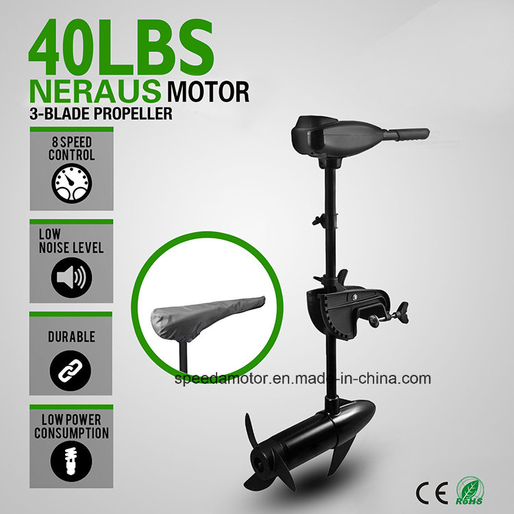 Neraus 40lbs Electric Outboard Trolling Motor for Kayak, Fishing Boat