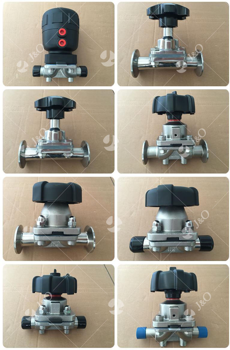 Stainless Steel Sanitary U Type Three Way Diaphragm Valve