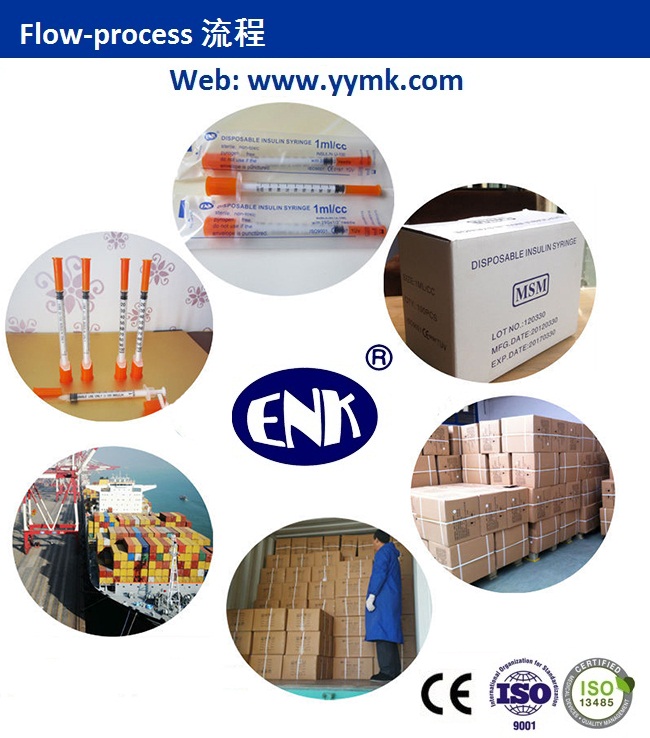 Medical Disposable Insulin Syringe, with Needle (0.3ml) , with Ce&ISO Approved