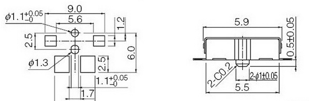 5 (V) Popular Switch Detection Switch Small Two-Way Action Type Switch (FBELE)