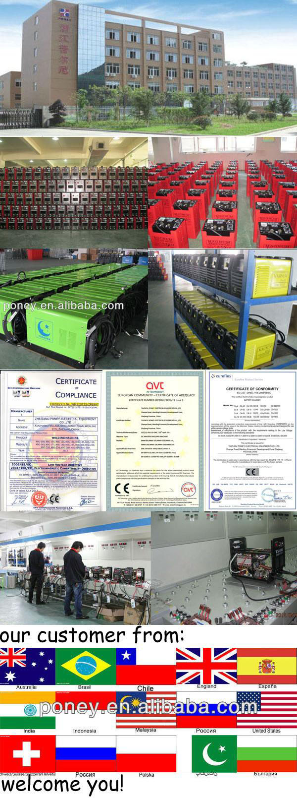 CE RoHS Approved Inverter IGBT Welding Machine (400/500/630AMP)