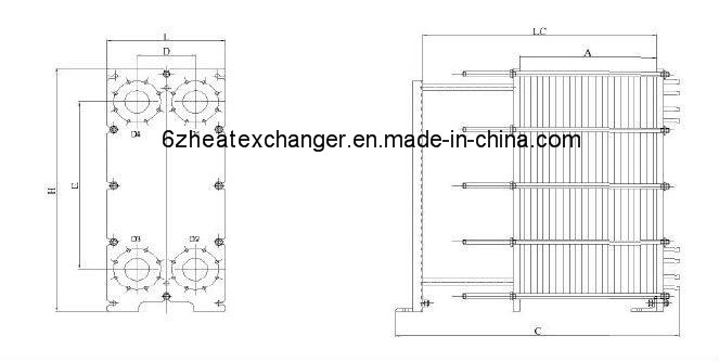 Titanium Plate Heat Exchanger for Marine Oil Cooler (equal M10B/M15B)