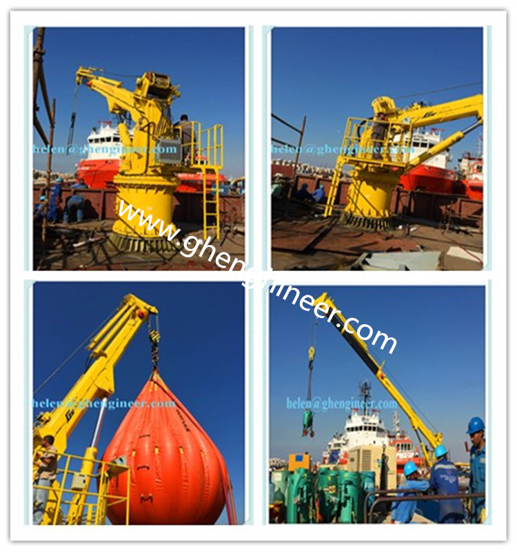 Hydraulic Telescopic or Articulated Jib Boom Quay Crane