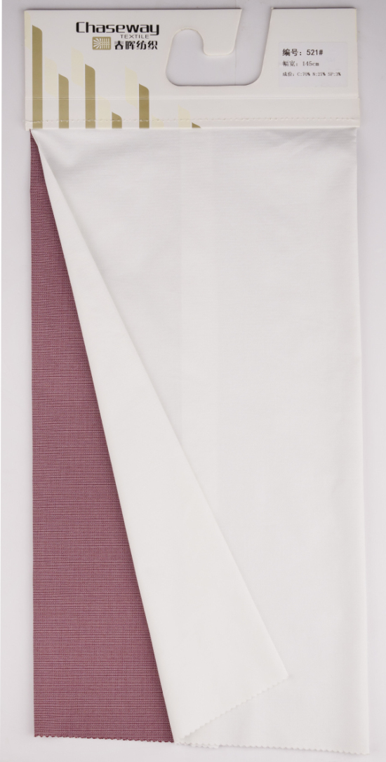 Cotton Nylon Spandex Fabric for Garment of Check Weave