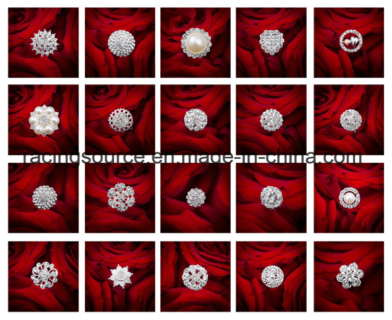 Wedding Flower Pin Rhinestones Crystal Bouquet Jewelry