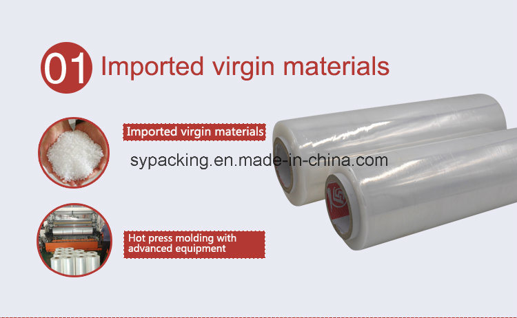 Design Warp Film LLDPE Transparent Jumbo Roll Stretch Film