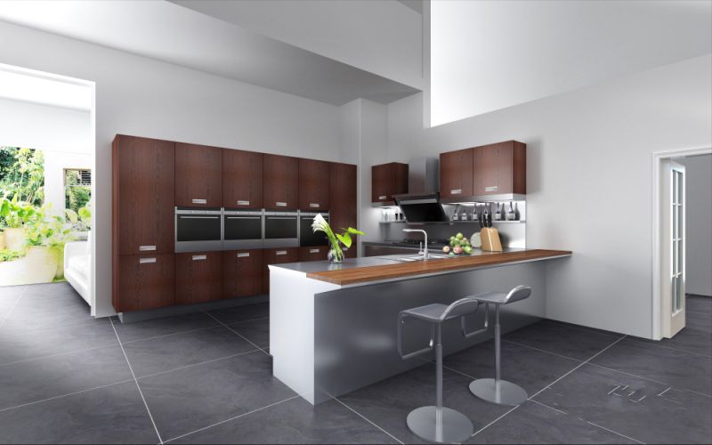 Island Style Modern Fashion Customized Stainless Steel Kitchen Cabinet