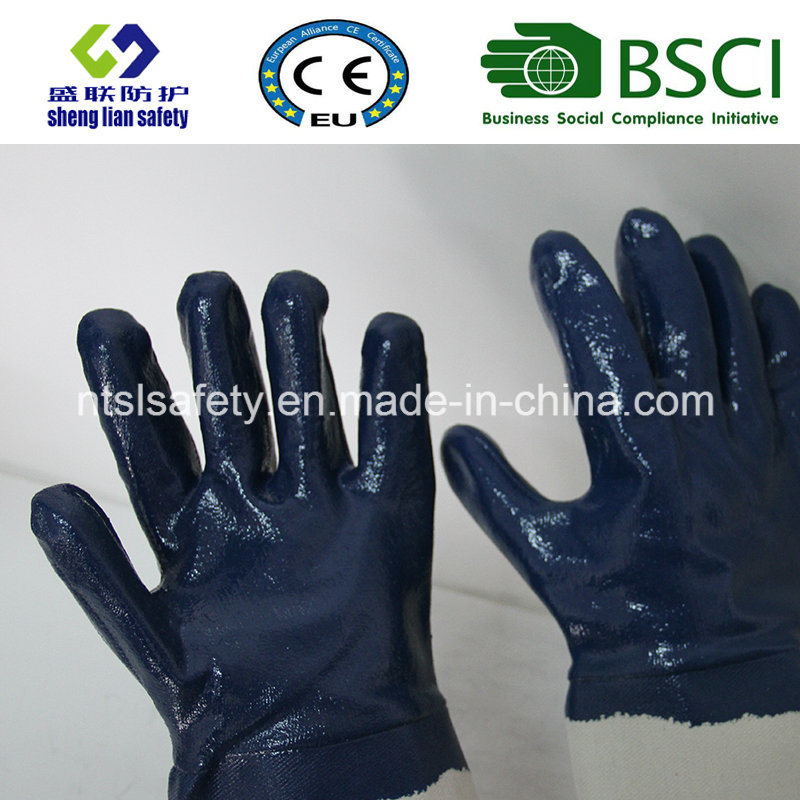 Twice Dipped Oil Proof Nitrile Gloves Safety Industrial Work Glove