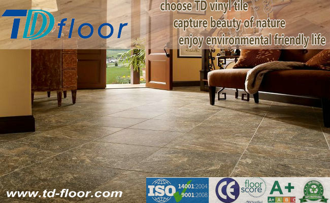 Slate Pattern Luxury Vinyl Tile Stone PVC Flooring