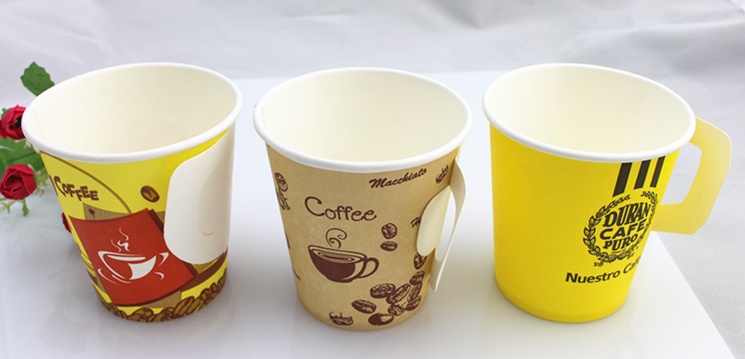 7oz, 9oz Disposable Single Wall Paper Cup with Handle