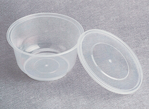 Round Plastic Take Away Microwavable Food Container 450ml