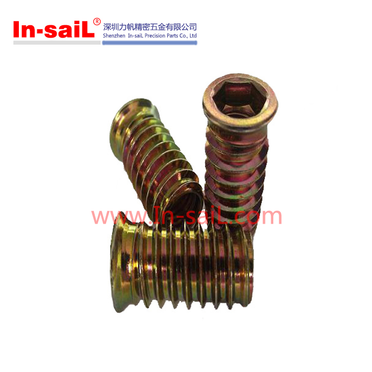 M8 Flanged Wood Insert in Carbon Steel Shenzhen Manufacturer